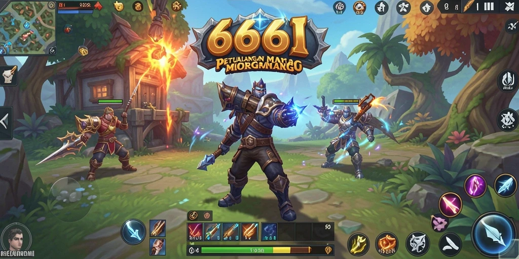 Screenshot gameplay 666I yang menarik dengan aksi pertarungan MMORPG.