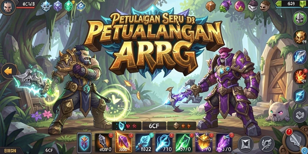 Tampilan seru dari gameplay ARPG dalam 6CF.
