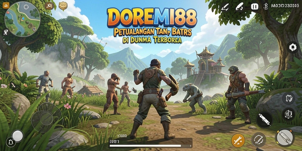 Tampilan menarik gameplay DOREMI88 di dunia terbuka.