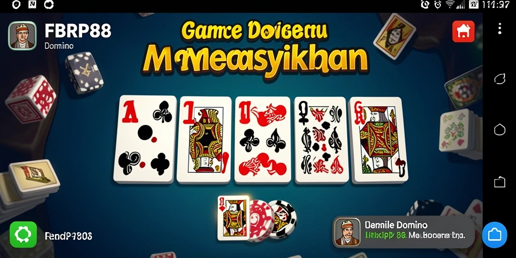 Gameplay seru dalam FBRP88 saat bermain Domino dengan teman.