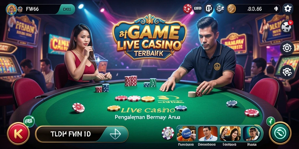 Tampilan gameplay Live Casino di FW66 yang menegangkan dan interaktif.