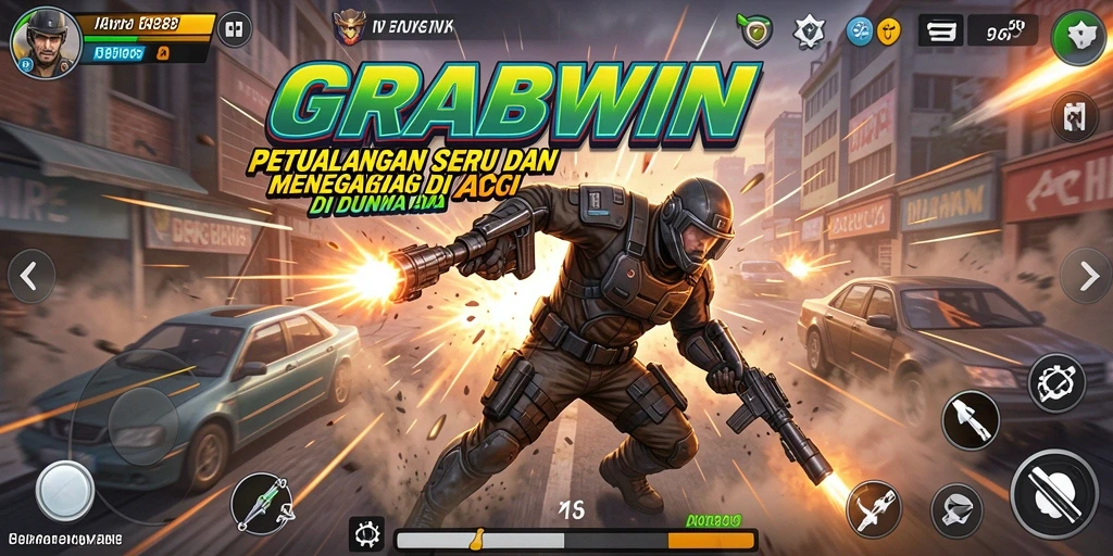 Screenshot gameplay mendebarkan dari GRABWIN.