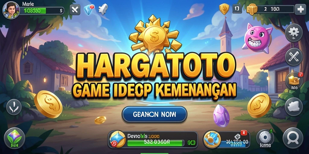 Tampilan gameplay HARGATOTO yang menyenangkan dan menawan.