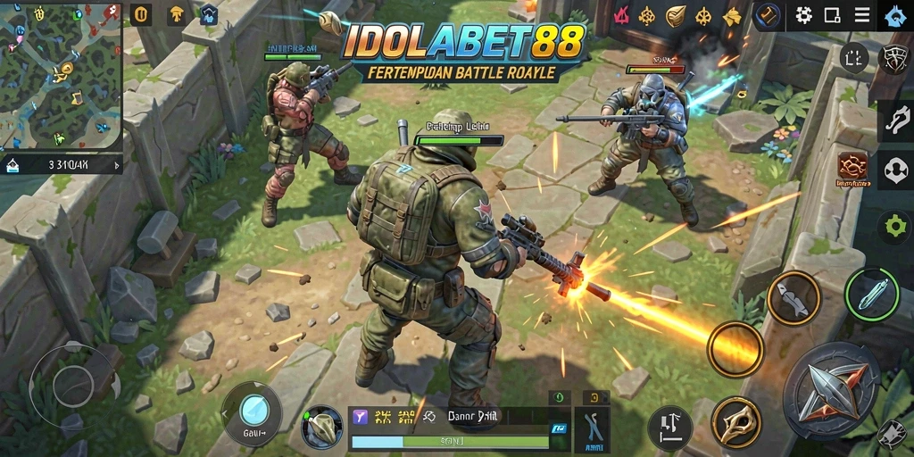 Gameplay seru dalam pertempuran Battle Royale.