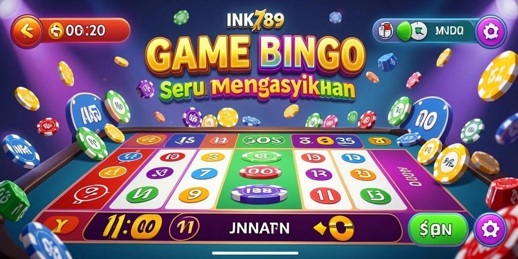 Tangkap layar gameplay INK789 menampilkan suasana Bingo yang seru.
