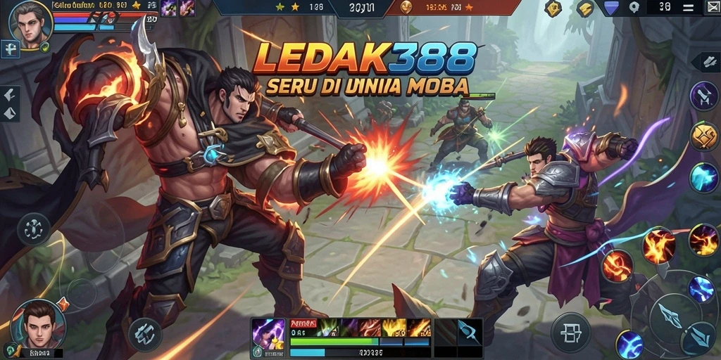 Tampilan menarik gameplay MOBA yang memikat.