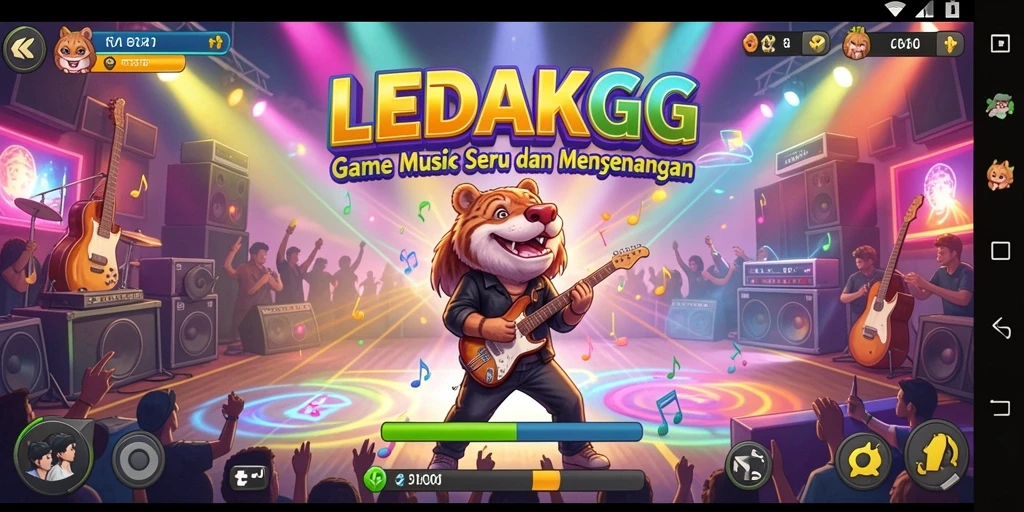 Tangkapan layar gameplay <strong>LEDAKGG</strong> yang memukau dengan aksi musik seru.