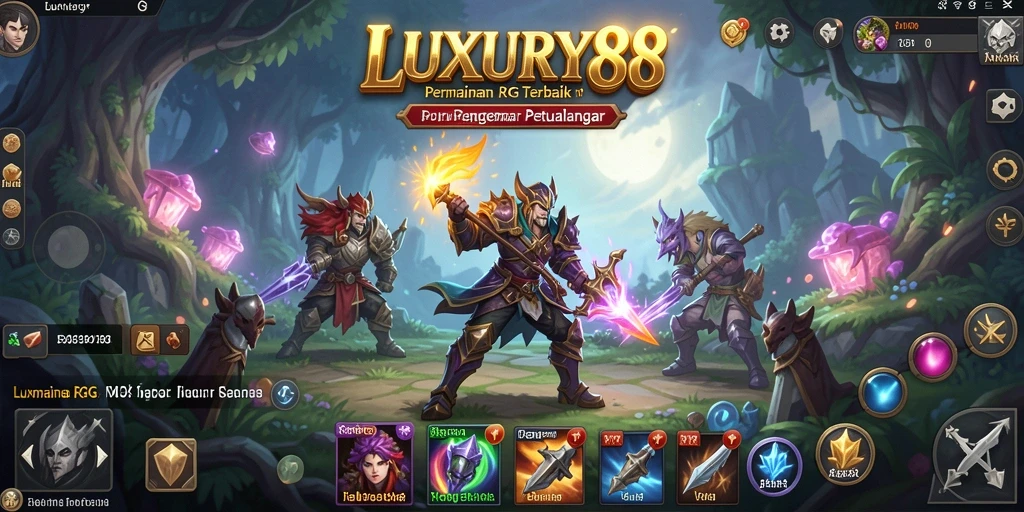 Tampilan gameplay LUXURY88 yang menakjubkan dengan aksi RPG seru.