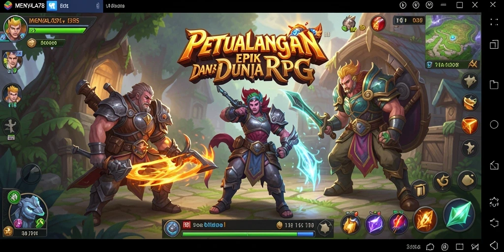 Screenshot utama MENYALA78 menampilkan pertempuran seru dan grafis yang menawan.