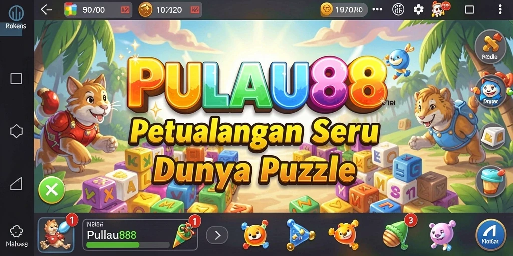 Tampilan gameplay puzzle yang menarik dan menantang di PULAU88.