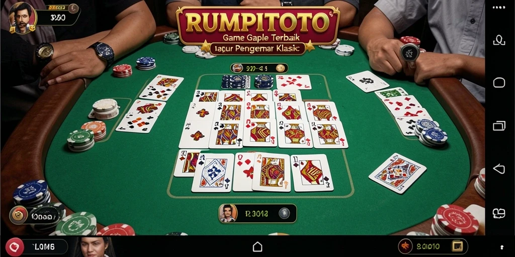 Screenshot gameplay RUMPITOTO yang menampilkan suasana Gaple yang seru.