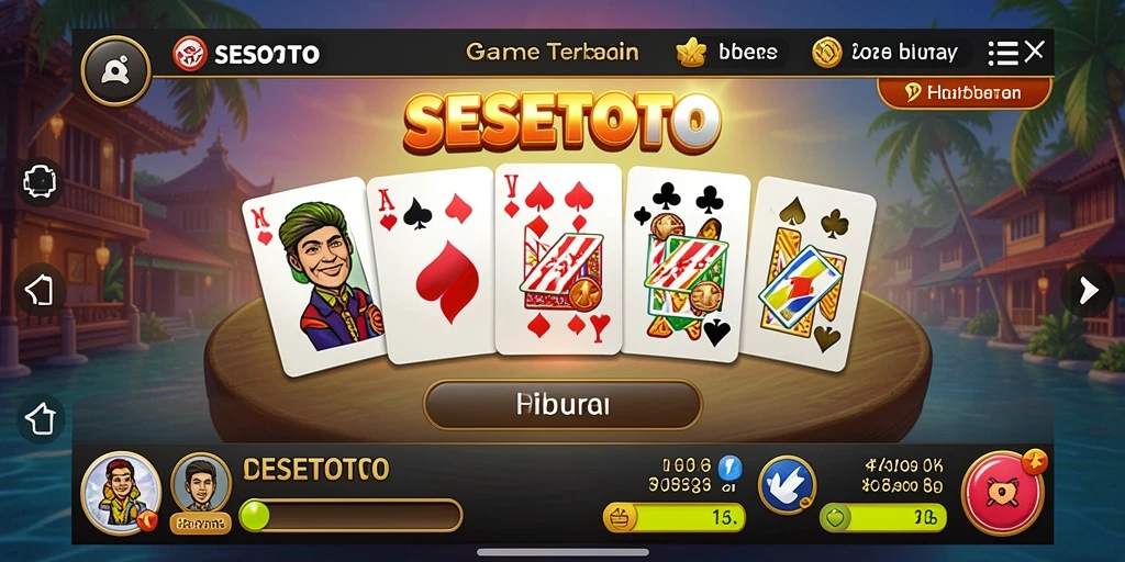 Tampilan gameplay ayunan Domino yang seru di SESETOTO.
