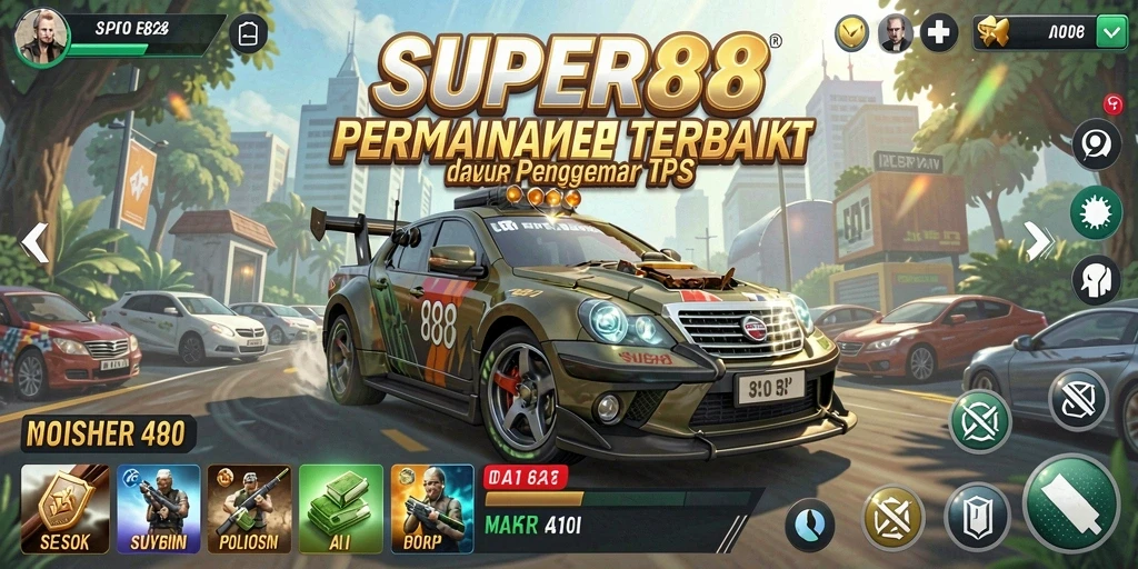 Tangkapan layar SUPER88 menampilkan aksi gameplay TPS yang seru.
