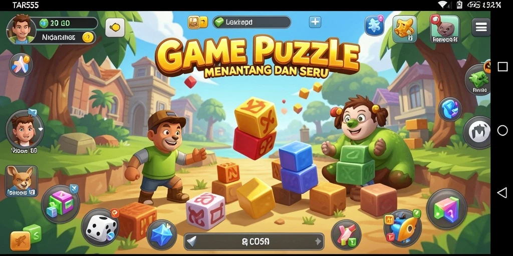 Screenshot gameplay TAR555 menunjukkan serunya menyelesaikan teka-teki.