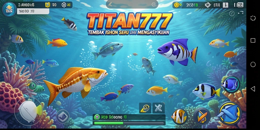 Tampilan menarik dari gameplay Tembak Ikan TITAN777.