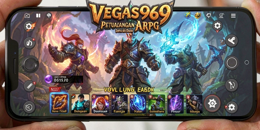 Screenshot menunjukkan pertarungan seru dalam VEGAS969 dengan karakter yang beraksi.