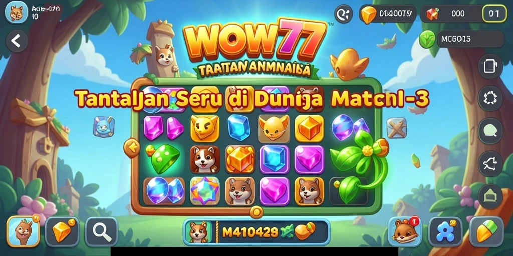Tampilan menarik dari gameplay WOW77 dengan kombinasi warna yang cerah.