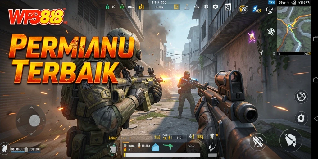 Tampilan gameplay WP888 yang intens dan penuh aksi.