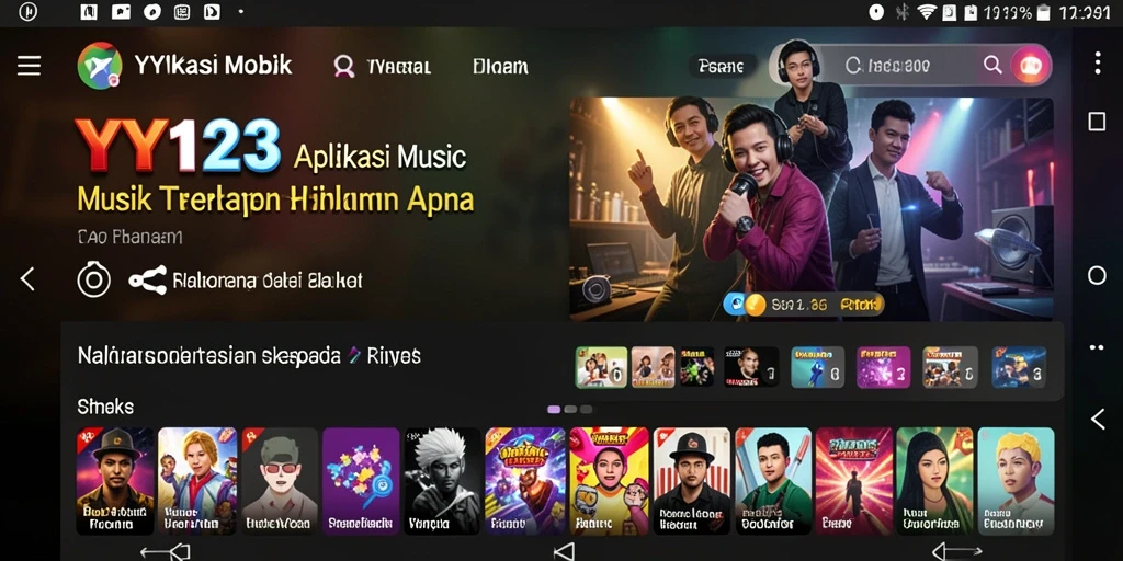 Screenshot gameplay YY123 yang menunjukkan pengalaman musik interaktif.