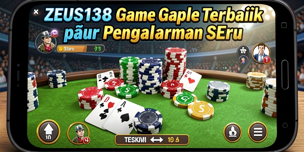 Tampilan gameplay ZEUS138 yang menarik dan seru ketika bermain Gaple.